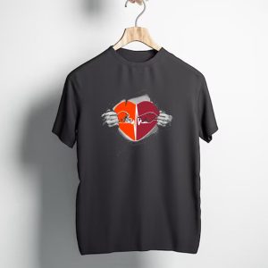 Cleveland Browns Heartbeat Arkansas Razorbacks Kombination T-Shirt