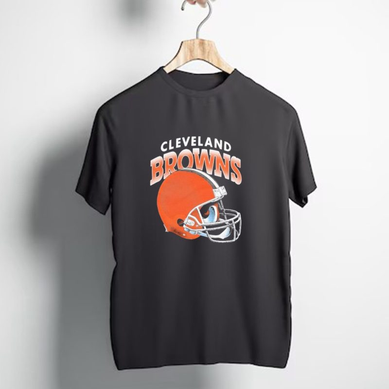 Cleveland Browns Helmet Logo Gradient T Shirt 1 T Shirt 1