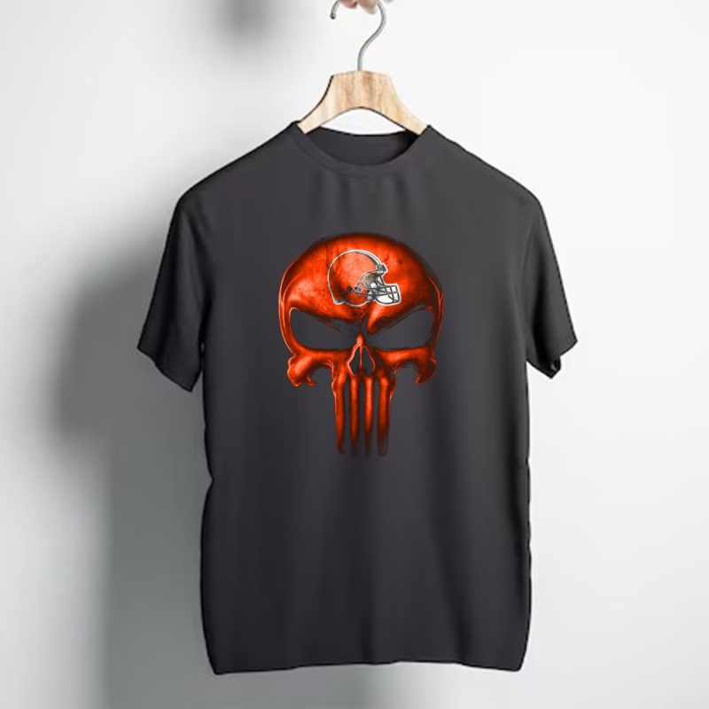 Cleveland Browns Helmet Skull T Shirt 1 T Shirt 1