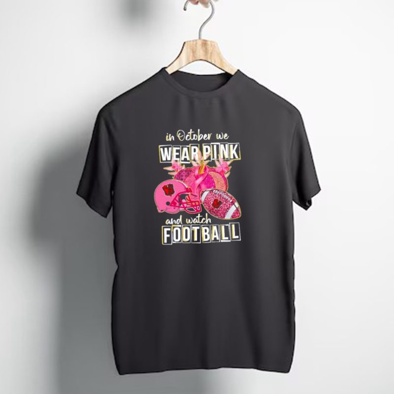 Cleveland Browns In October We Wear Pink And Watch Football Breast Cancer Awareness T Shirt 1 T Shirt 1