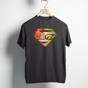 Cleveland Browns Iowa Hawkeyes Superman Logo Spm T-Shirt