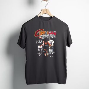 Cleveland Browns Jim Brown Cavaliers Mark Price Guardians Bob Feller Signatures T-Shirt