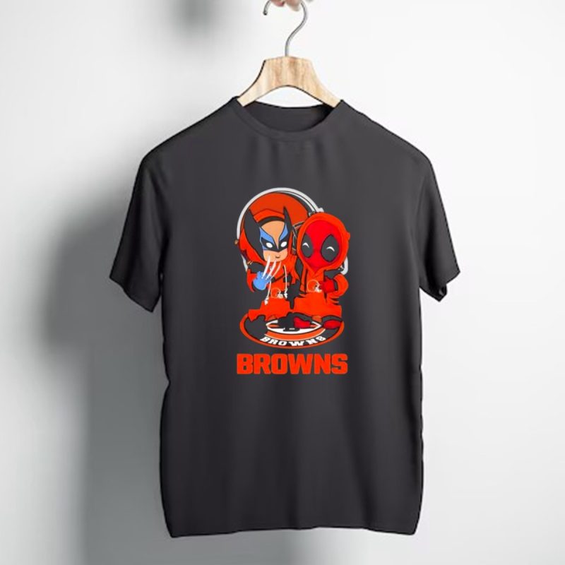 Cleveland Browns Marvel Wolverine Deadpool Browns Fans T Shirt 1 T Shirt 1