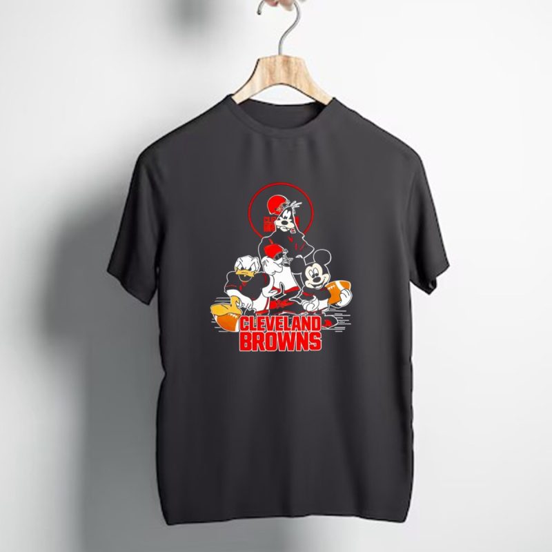 Cleveland Browns Nfl Mickey Mouse Donald Duck Goofy Football Team T Shirt 1 T Shirt 1