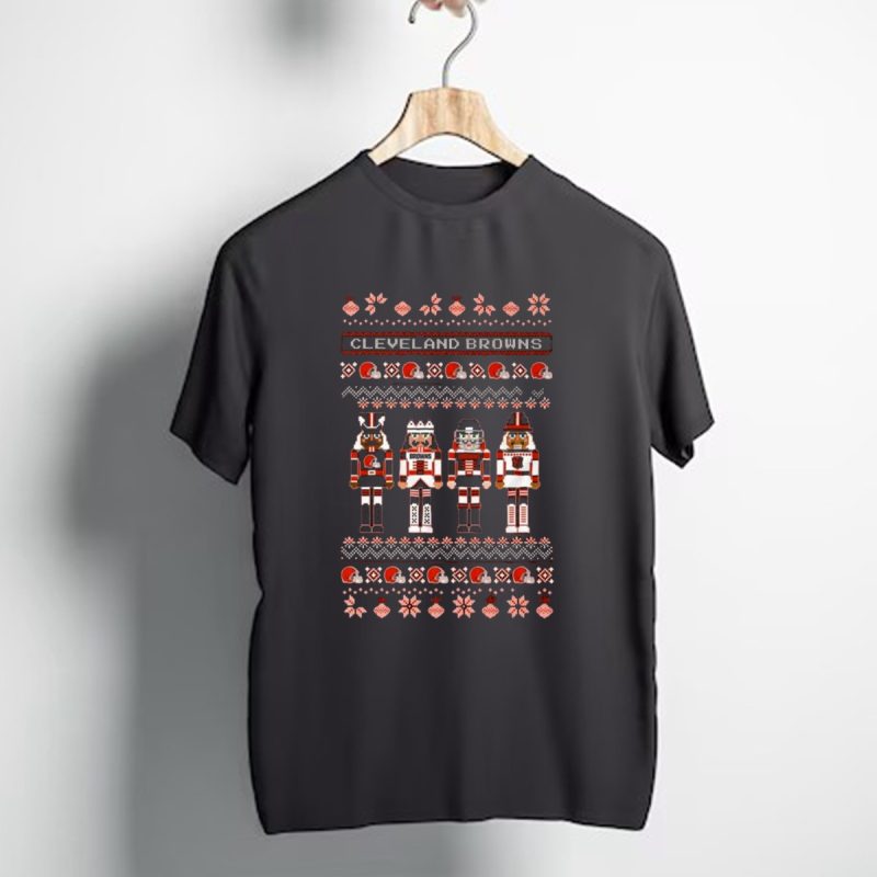 Cleveland Browns Nfl Nutcracker Holiday Ugly Sweater T Shirt 1 T Shirt 1