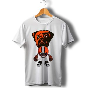 Cleveland Browns NFL Rush Zone Cartoon Character Dog 2025 T-Shirt