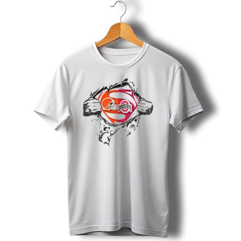 Cleveland Browns Ohio State Buckeyes Superman Logo Mashup T Shirt 1 T Shirt 1