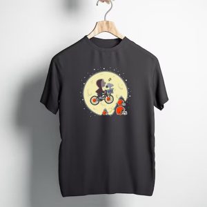 Cleveland Browns Peanuts Parody Snoopy And Woodstock Bike Ride Moon Scene T-Shirt
