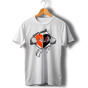 Cleveland Browns Portland Trail Blazers Heart T-Shirt