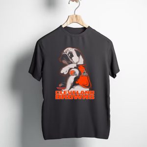 Cleveland Browns Pug Football Fan Mascot T-Shirt
