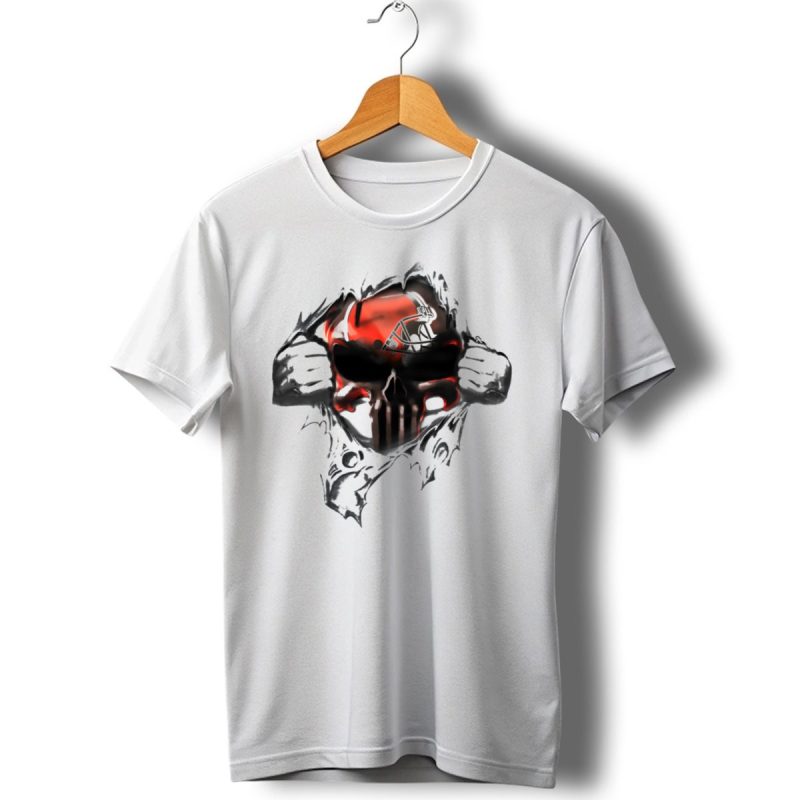 Cleveland Browns Punisher Skull Ripped T Shirt 1 T Shirt 1