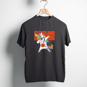 Cleveland Browns Rainbow Unicorn Football Helmet T-Shirt