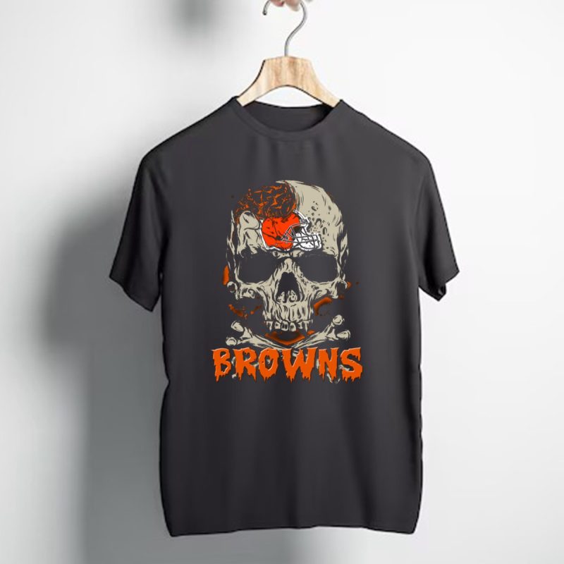 Cleveland Browns Skull And Crossbones Helmet T Shirt 1 T Shirt 1