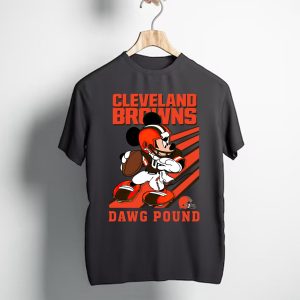 Cleveland Browns Slogan Dawg Pound Mickey Mouse T-Shirt