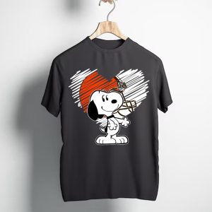 Cleveland Browns Snoopy In My Heart Football T-Shirt