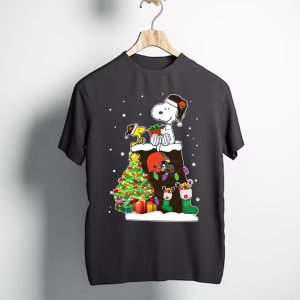 Cleveland Browns Snoopy & Woodstock Christmas T-Shirt