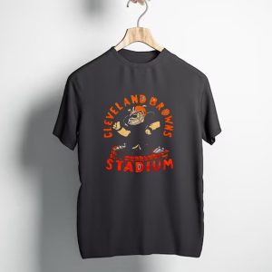 Cleveland Browns Stadium Mascot with Helmet and Arena T-Shirt
