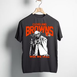 Cleveland Browns Star Wars Yoda Win We Will T-Shirt