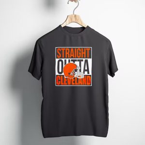 Cleveland Browns Straight Outta Cleveland Helmet T-Shirt