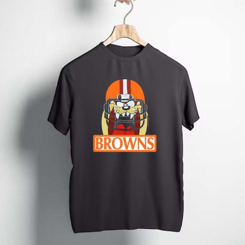 Cleveland Browns Tazmanian Devil Browns Football Helmet T Shirt 1 T Shirt 1