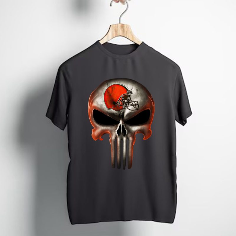 Cleveland Browns The Punisher Mashup Football T Shirt T Shirt 1