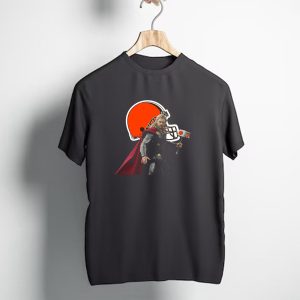 Cleveland Browns Thor Crossover Helmet And Hammer T-Shirt