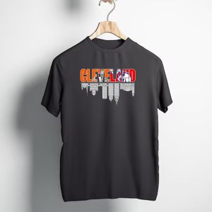 Cleveland City Sports Team Cleveland Browns Cleveland Guardians Skyline T-Shirt