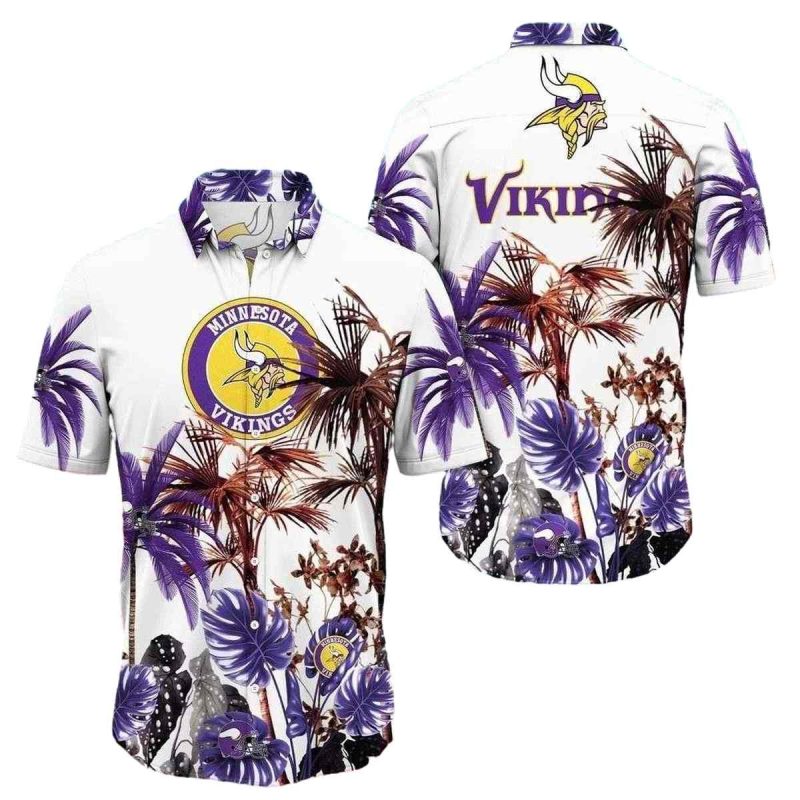 Coastal Breeze Minnesota Vikings Tropical Hawaiian Shirt 1