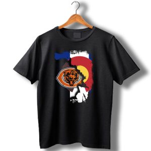 Colorado Flag Chicago Bears Logo Fusion T Shirt
