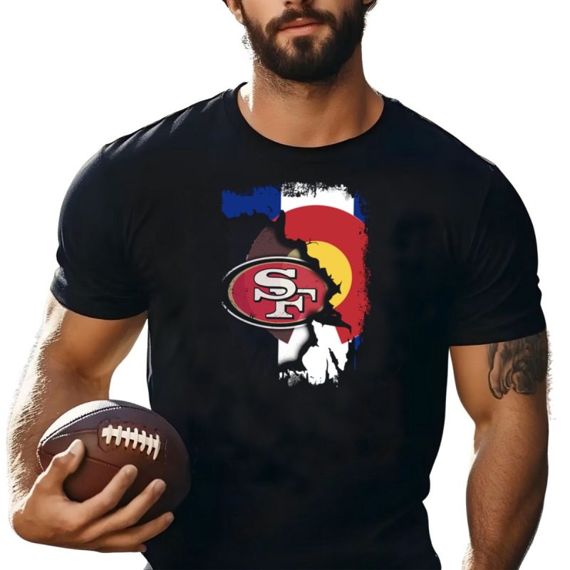 Colorado Flag With San Francisco 49Ers T Shirt T Shirt 1