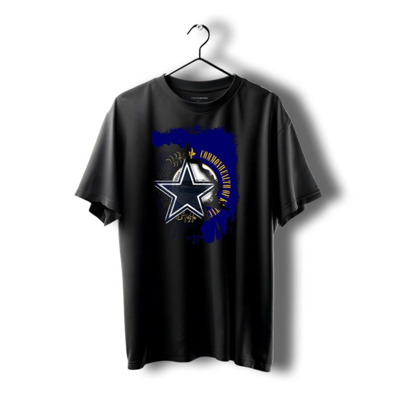 Commonwealth Of Kentucky Dallas Cowboys Star Emblem Fusion T Shirt 1 T Shirt 1 1