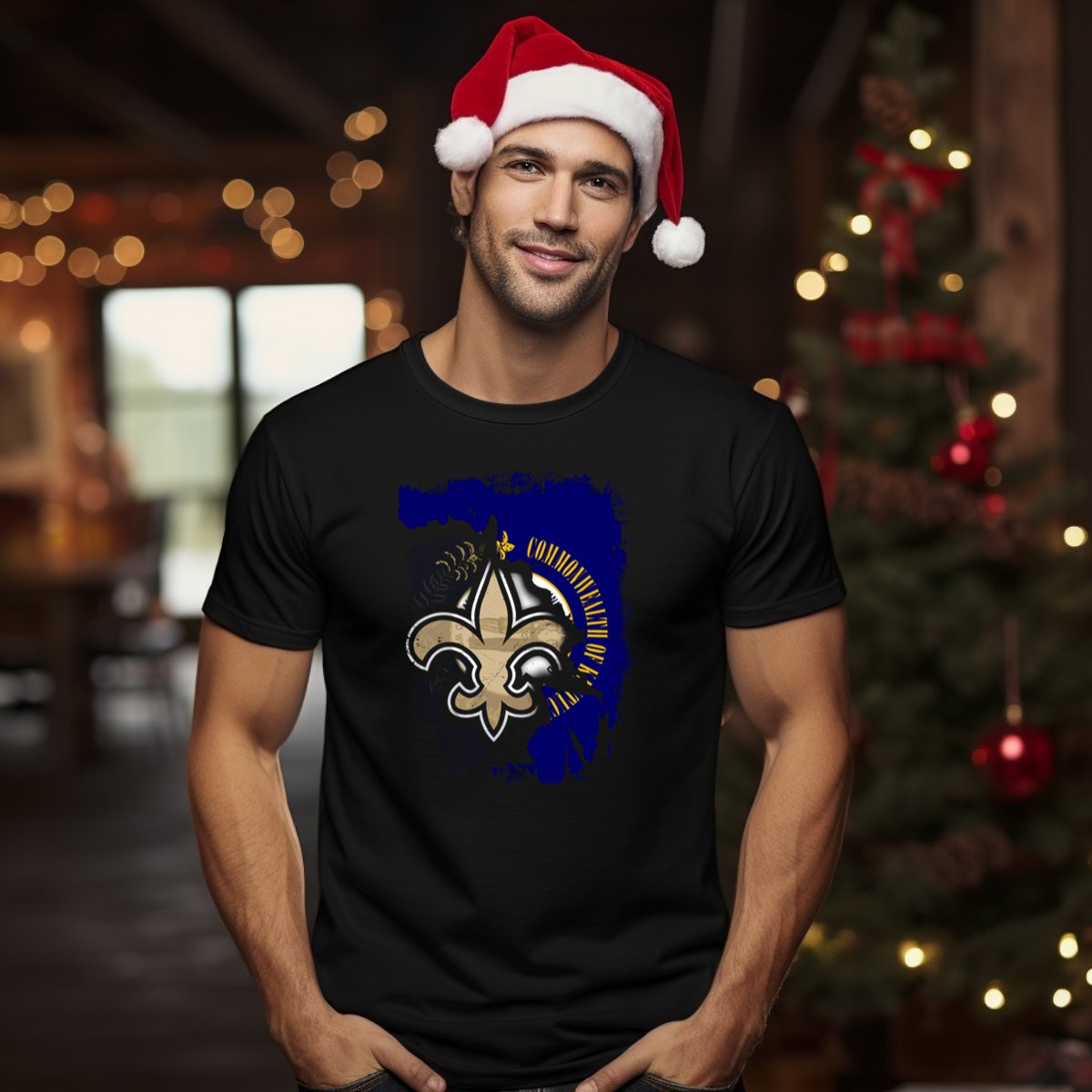 Commonwealth-Of-Kentucky-With-Saints-Fleur-De-Lis-Emblem-T-Shirt-1_t-shirt-1_2