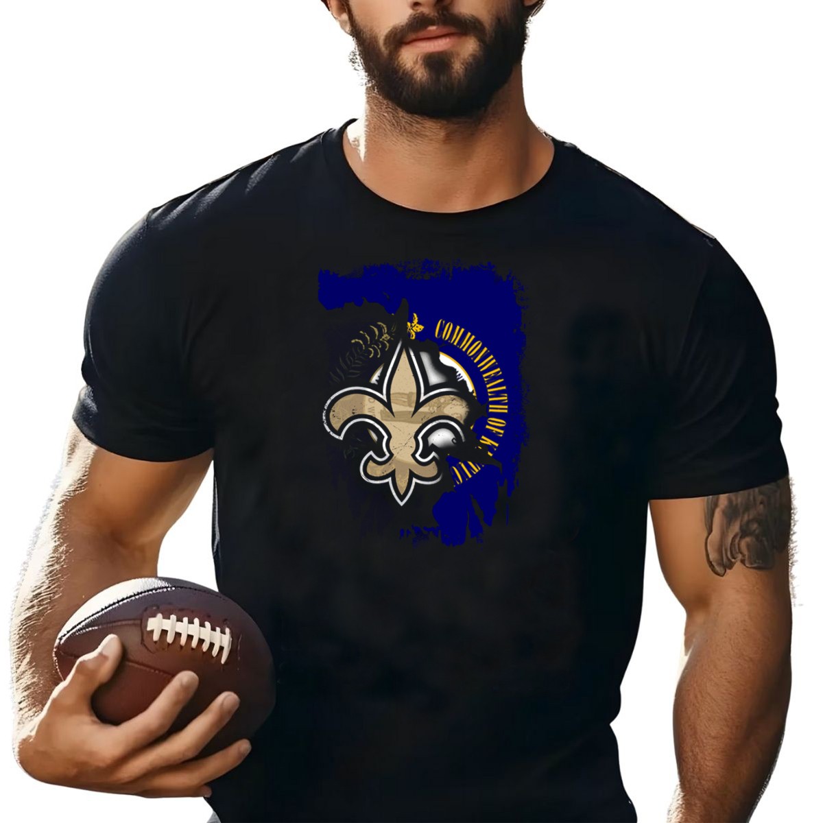 Commonwealth-Of-Kentucky-With-Saints-Fleur-De-Lis-Emblem-T-Shirt-1_t-shirt-4_5