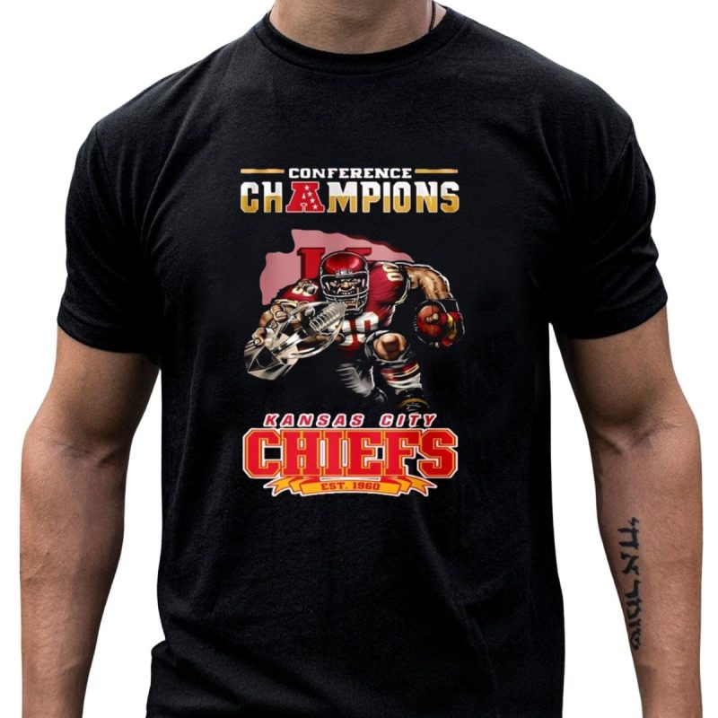Conference Champions Kansas City Chiefs Est 1960 Football Player Art T Shirt T Shirt 1 1