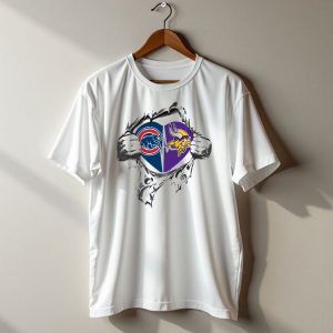 Cubs Vikings Heart Bears Baseball Football Passion T Shirt