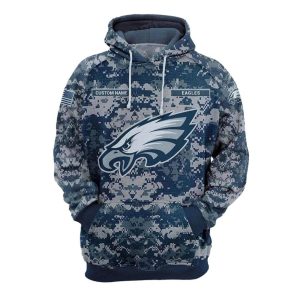 Personalized Philadelphia Eagles Camouflage All Over Print Hoodie