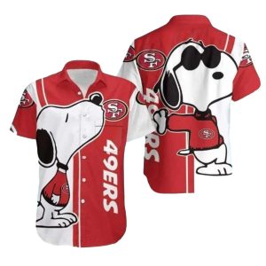 Cute Snoopy Graphics San Francisco 49ers Hawaiian Shirt