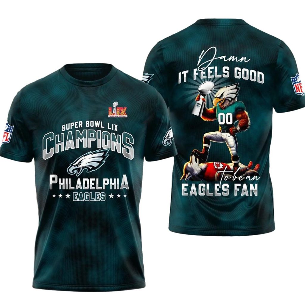 Damn It Feels Good To Be An Eagles Fan Aop Tshirt