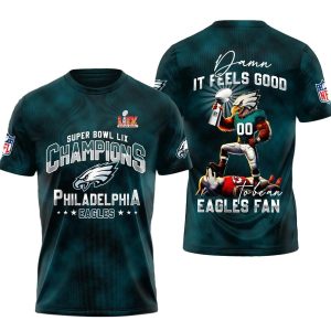 DAMN It Feels Good To Be An Eagles Fan AOP T-Shirt