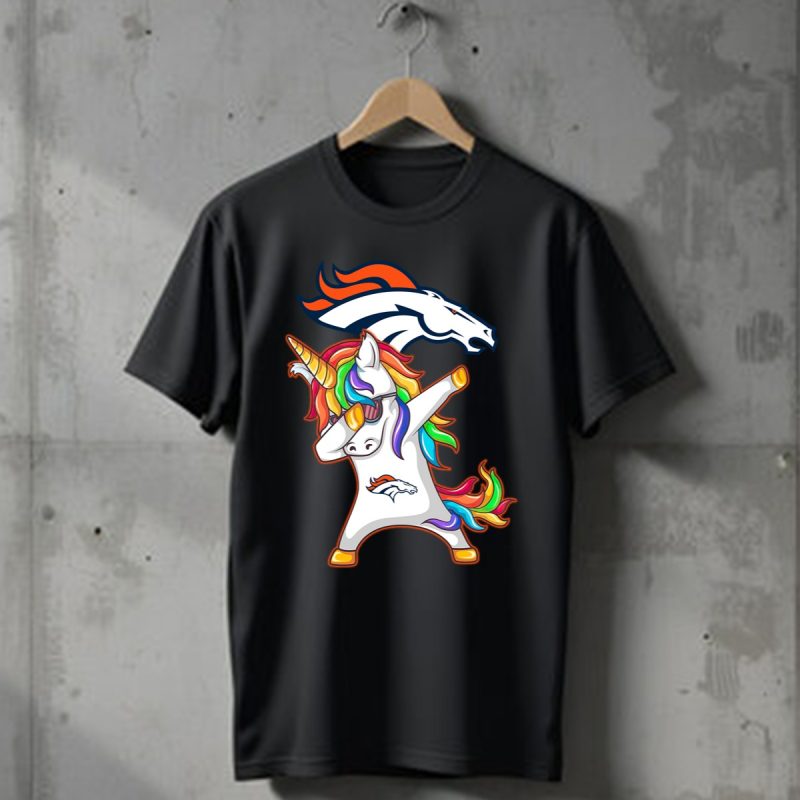 Dabbing Hip Hop Unicorn Dab Denver Broncos T Shirt T Shirt 1