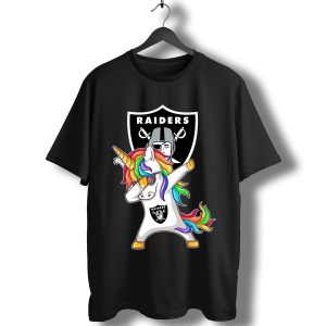Dabbing Hip Hop Unicorn Dab Oakland Raiders T-Shirt