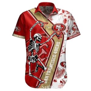 Dabbing Skeleton San Francisco 49ers Hawaiian Shirt