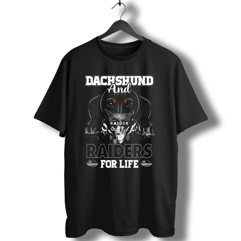 Dachshund And Raiders For Life With Raider Symbol And Helmet T Shirt 1 T Shirt 1