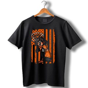 Dachshund Chicago Bears I Love Mom T Shirt