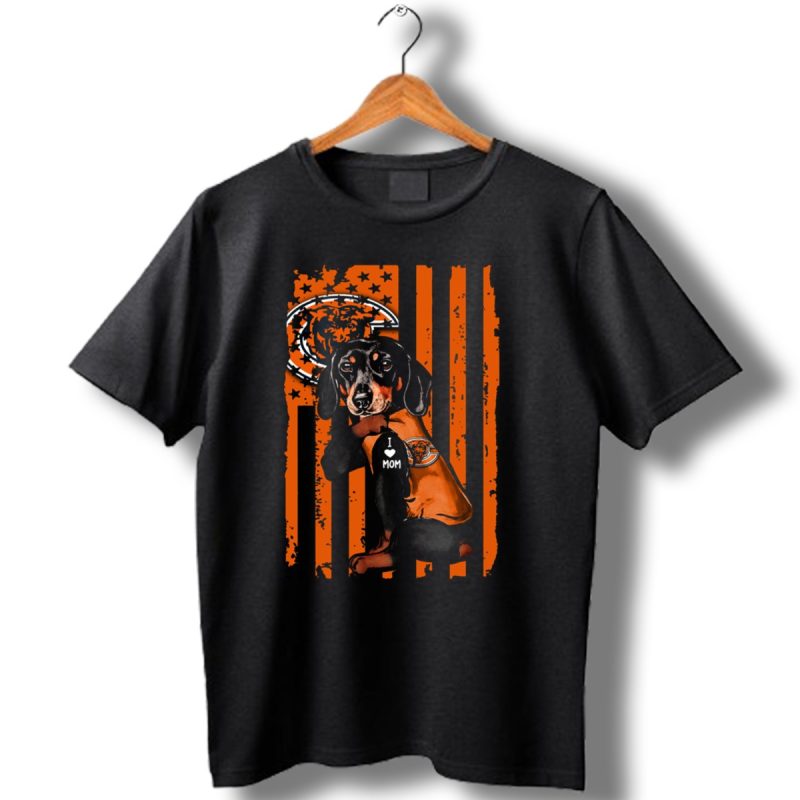 Dachshund-Chicago-Bears-I-Love-Mom-T-Shirt-1_T-Shirt-1 Dachshund Chicago Bears I Love Mom T Shirt 1 T Shirt 1