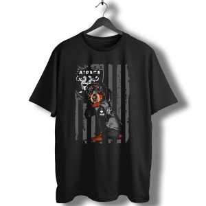 Dachshund I Love Mom Raiders Flag T-Shirt