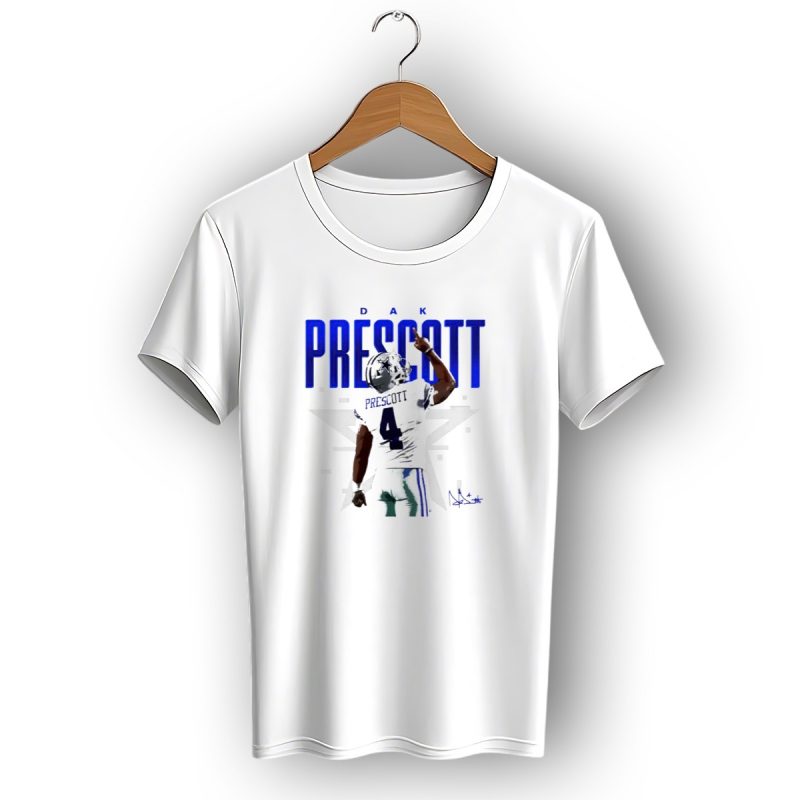 Dak Prescott Dallas Cowboys Number 4 Signature Star T Shirt 1 T Shirt 1