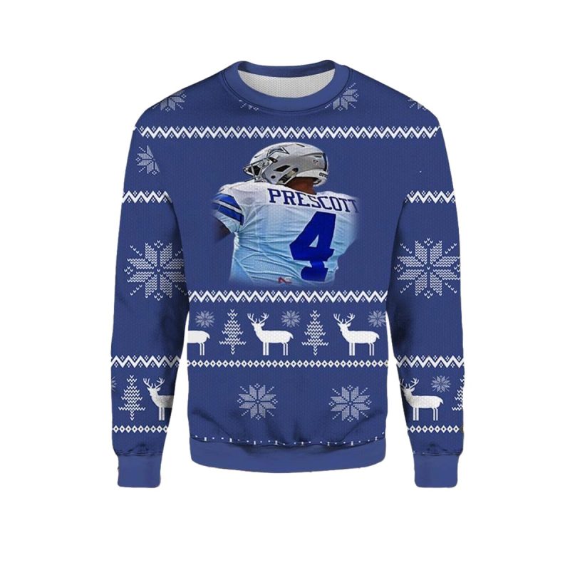 Dak Prescott Dallas Cowboys Ugly Sweater 1