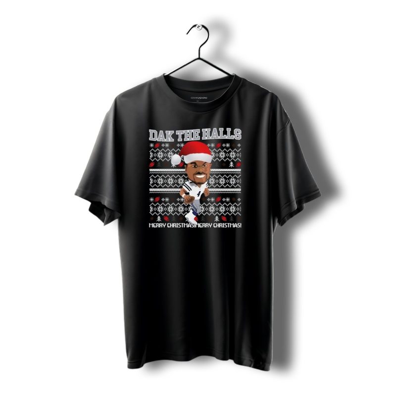 Dak The Halls Merry Christmas Dallas Cowboys Ugly Football T Shirt 1 T Shirt 1 1