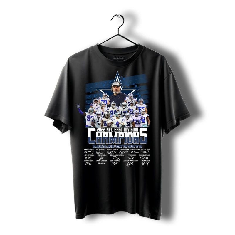 Dallas Cowboys 2022 Nfc East Division Signatures Shirt T Shirt 1
